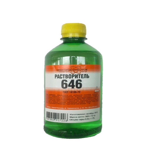 Растворитель 646 0,4л/0,5л стекло/пластик