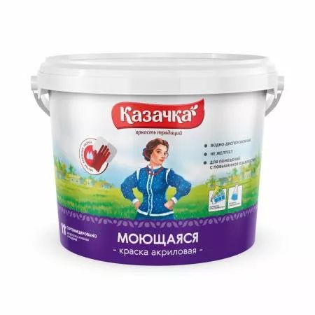 Краска ВД-АК моющаяся 6,5кг Казачка Краска ВД-АК моющаяся 6,5кг Казачка