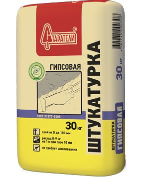 Гипсовая штукатурка серая 30кг Старатели Гипсовая штукатурка серая 30кг Старатели