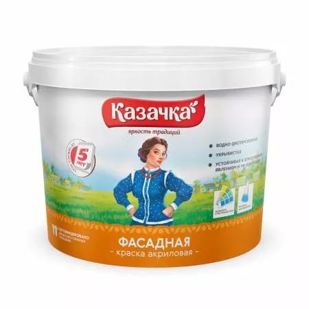 Краска ВД-АК фасадная 13кг Казачка Краска ВД-АК фасадная 13кг Казачка